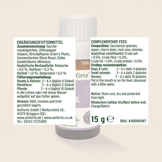 AniForte Stress & Anxiety Globuli for Dogs, Cats, Pets - Bach Flowers for Soothing, Natural Soothing for Fear, Anxiety, Travel, Car, Holiday, Dangerous Weather and Noise & Rescue AniForte Stress & Anxiety Globuli for Dogs, Cats, Pets - Bach Flowers for Soothing, Natural Soothing for Fear, Anxiety, Travel, Car, Holiday, Dangerous Weather and Noise & Rescue