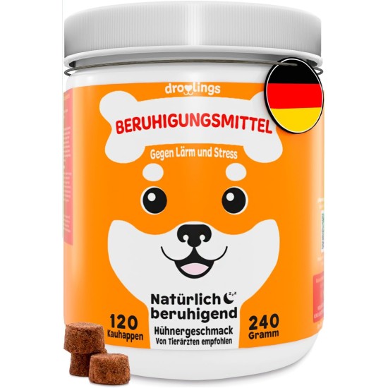 Calming Agent for Dogs with 120 Chewable Tablets Natural Calming and Relaxation for Firecrackers, Anxiety, Travel Stress or Fireworks Calming Agent for Dogs with 120 Chewable Tablets Natural Calming and Relaxation for Firecrackers, Anxiety, Travel Stress or Fireworks