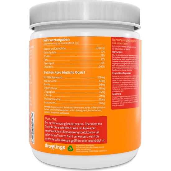 Calming Agent for Dogs with 120 Chewable Tablets Natural Calming and Relaxation for Firecrackers, Anxiety, Travel Stress or Fireworks Calming Agent for Dogs with 120 Chewable Tablets Natural Calming and Relaxation for Firecrackers, Anxiety, Travel Stress or Fireworks