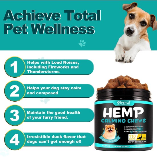 Calming Chew for Dogs (Salmon Aroma Pack of 110), Soothing Chews for Pets, ti Stress Snack for Your Dog, Promotes Relaxation, Reduce Stress, with Natural Ingredients Calming Chew for Dogs (Salmon Aroma Pack of 110), Soothing Chews for Pets, ti Stress Snack for Your Dog, Promotes Relaxation, Reduce Stress, with Natural Ingredients