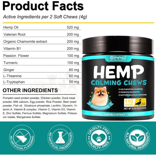 Calming Chew for Dogs (Salmon Aroma Pack of 110), Soothing Chews for Pets, ti Stress Snack for Your Dog, Promotes Relaxation, Reduce Stress, with Natural Ingredients Calming Chew for Dogs (Salmon Aroma Pack of 110), Soothing Chews for Pets, ti Stress Snack for Your Dog, Promotes Relaxation, Reduce Stress, with Natural Ingredients