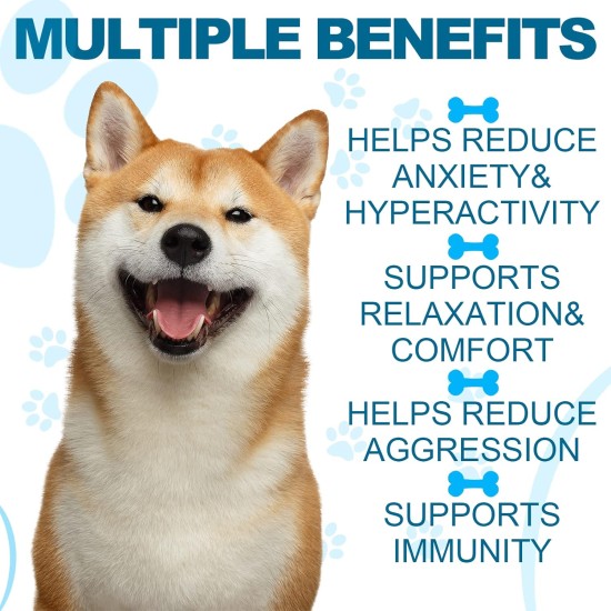 Calming Chew for Dogs (Salmon Aroma Pack of 110), Soothing Chews for Pets, ti Stress Snack for Your Dog, Promotes Relaxation, Reduce Stress, with Natural Ingredients Calming Chew for Dogs (Salmon Aroma Pack of 110), Soothing Chews for Pets, ti Stress Snack for Your Dog, Promotes Relaxation, Reduce Stress, with Natural Ingredients