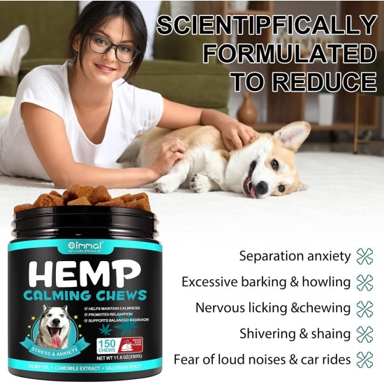 Calming Chew for Dogs (Salmon Aroma Pack of 110), Soothing Chews for Pets, ti Stress Snack for Your Dog, Promotes Relaxation, Reduce Stress, with Natural Ingredients Calming Chew for Dogs (Salmon Aroma Pack of 110), Soothing Chews for Pets, ti Stress Snack for Your Dog, Promotes Relaxation, Reduce Stress, with Natural Ingredients