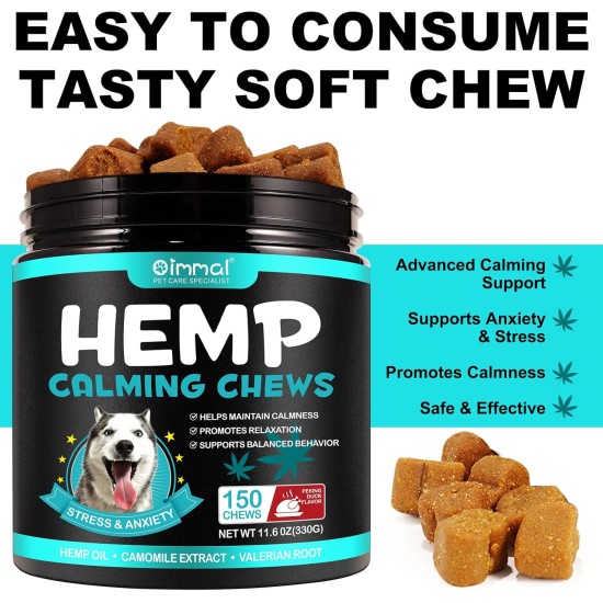 Calming Chew for Dogs (Salmon Aroma Pack of 110), Soothing Chews for Pets, ti Stress Snack for Your Dog, Promotes Relaxation, Reduce Stress, with Natural Ingredients Calming Chew for Dogs (Salmon Aroma Pack of 110), Soothing Chews for Pets, ti Stress Snack for Your Dog, Promotes Relaxation, Reduce Stress, with Natural Ingredients