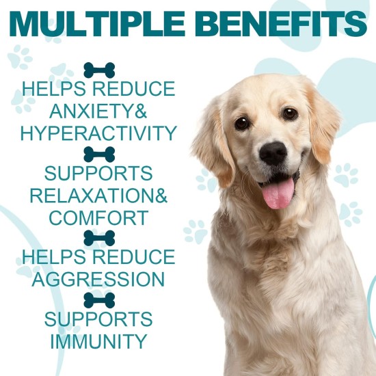Calming Chew for Dogs (Salmon Aroma Pack of 110), Soothing Chews for Pets, ti Stress Snack for Your Dog, Promotes Relaxation, Reduce Stress, with Natural Ingredients Calming Chew for Dogs (Salmon Aroma Pack of 110), Soothing Chews for Pets, ti Stress Snack for Your Dog, Promotes Relaxation, Reduce Stress, with Natural Ingredients