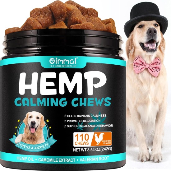Calming Chew for Dogs (Salmon Aroma Pack of 110), Soothing Chews for Pets, ti Stress Snack for Your Dog, Promotes Relaxation, Reduce Stress, with Natural Ingredients Calming Chew for Dogs (Salmon Aroma Pack of 110), Soothing Chews for Pets, ti Stress Snack for Your Dog, Promotes Relaxation, Reduce Stress, with Natural Ingredients
