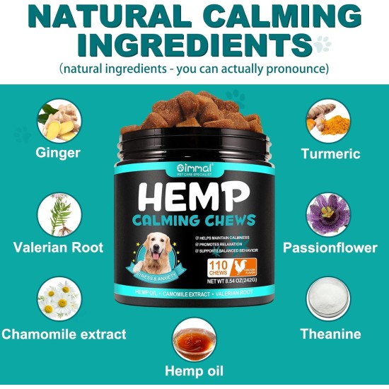 Calming Chew for Dogs (Salmon Aroma Pack of 110), Soothing Chews for Pets, ti Stress Snack for Your Dog, Promotes Relaxation, Reduce Stress, with Natural Ingredients Calming Chew for Dogs (Salmon Aroma Pack of 110), Soothing Chews for Pets, ti Stress Snack for Your Dog, Promotes Relaxation, Reduce Stress, with Natural Ingredients