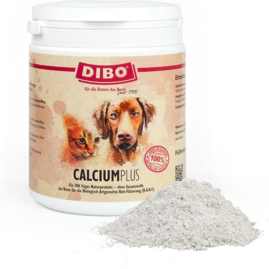 DIBO Calcium Plus, 800 g can, food supplement as a healthy, natural, species-appropriate diet for dogs and cats, dog food, barf, B.A.R.F. powder DIBO Calcium Plus, 800 g can, food supplement as a healthy, natural, species-appropriate diet for dogs and cats, dog food, barf, B.A.R.F. powder