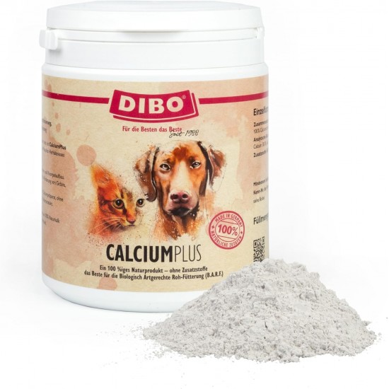 DIBO Calcium Plus, 800 g can, food supplement as a healthy, natural, species-appropriate diet for dogs and cats, dog food, barf, B.A.R.F. powder DIBO Calcium Plus, 800 g can, food supplement as a healthy, natural, species-appropriate diet for dogs and cats, dog food, barf, B.A.R.F. powder