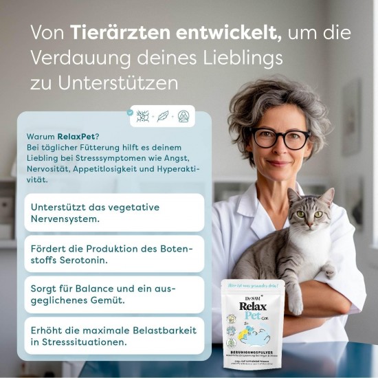 Dr. SAM Premium Anti-Stress Powder for Dogs – RelaxPet as a Natural Soothing Agent for Relaxation from Anxiety and Stress – Peace When Travelling and Special Occasions – High Dose – 45 g Dr. SAM Premium Anti-Stress Powder for Dogs – RelaxPet as a Natural Soothing Agent for Relaxation from Anxiety and Stress – Peace When Travelling and Special Occasions – High Dose – 45 g