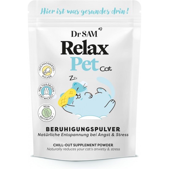 Dr. SAM Premium Anti-Stress Powder for Dogs – RelaxPet as a Natural Soothing Agent for Relaxation from Anxiety and Stress – Peace When Travelling and Special Occasions – High Dose – 45 g Dr. SAM Premium Anti-Stress Powder for Dogs – RelaxPet as a Natural Soothing Agent for Relaxation from Anxiety and Stress – Peace When Travelling and Special Occasions – High Dose – 45 g