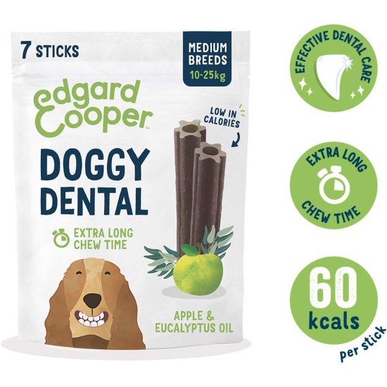 Edgard & Cooper Treats Dental Stick, Big - Strawberry and Mint - (8 x 7 Stick Pack), Natural Dog Chew Sticks, Dental Hygiene, 1 Per Day, Low Calorie, Long Chew, Fresh Breath Edgard & Cooper Treats Dental Stick, Big - Strawberry and Mint - (8 x 7 Stick Pack), Natural Dog Chew Sticks, Dental Hygiene, 1 Per Day, Low Calorie, Long Chew, Fresh Breath