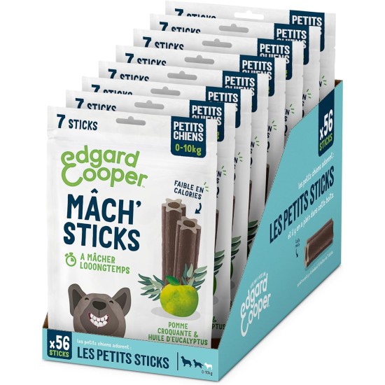 Edgard Cooper Dog Treat (Eucalyptus & Apple, 7 Sticks x 8), Small, One Per Day, Low Calorie, Effective Long Chew, Fresh Breath Edgard Cooper Dog Treat (Eucalyptus & Apple, 7 Sticks x 8), Small, One Per Day, Low Calorie, Effective Long Chew, Fresh Breath