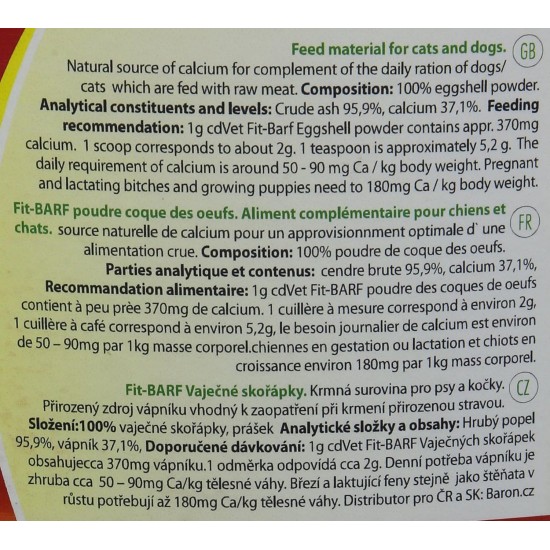 Fit-Barf Egg Shell Powder 300 g for Dogs and Cats Fit-Barf Egg Shell Powder 300 g for Dogs and Cats