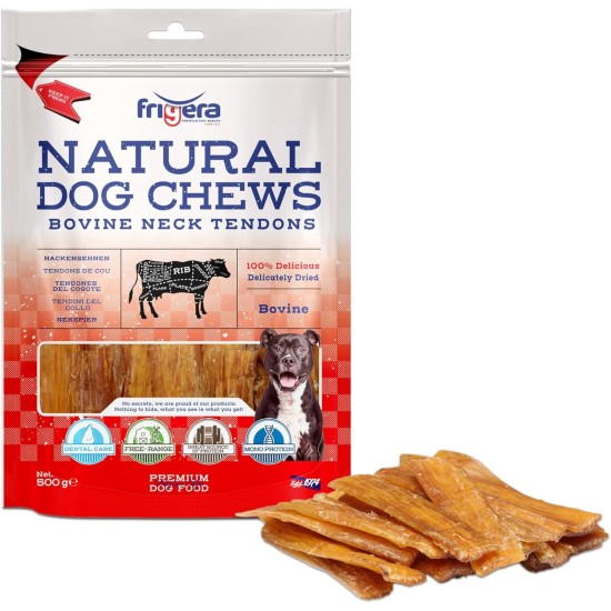 Frigera Neck Tendons 500 g - Natural, Protein-Rich Treats for Dogs, Gluten and Grain-Free, High-Quality Dog Snacks without Additives