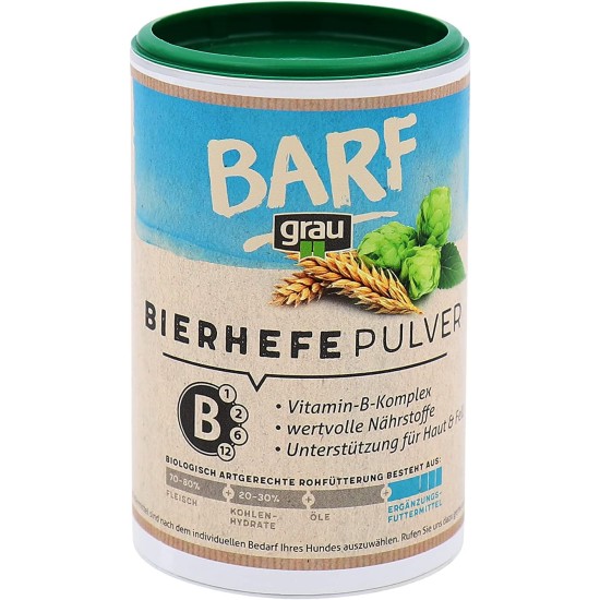 GRAU - The Original - 100% Natural Brewer's Yeast for Shiny Coat and Strong Skin, Rich in Minerals and Trace Elements 1 Pack (1 x 150 g), Supplementary Feed for Dogs and Cats GRAU - The Original - 100% Natural Brewer's Yeast for Shiny Coat and Strong Skin, Rich in Minerals and Trace Elements 1 Pack (1 x 150 g), Supplementary Feed for Dogs and Cats