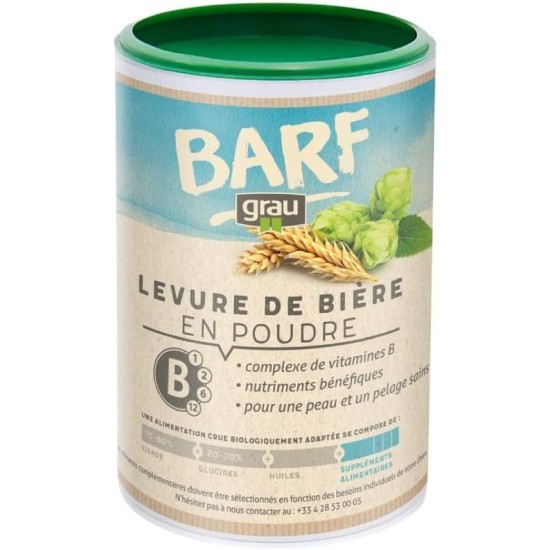 GRAU - The Original 100% Natural Brewer's Yeast for Shiny Coat and Strong Skin, Rich in Minerals and Trace Elements, 1 Pack (1 x 500 g), Supplementary Feed for Dogs and Cats GRAU - The Original 100% Natural Brewer's Yeast for Shiny Coat and Strong Skin, Rich in Minerals and Trace Elements, 1 Pack (1 x 500 g), Supplementary Feed for Dogs and Cats