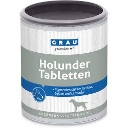 GRAU - The Original Elderberry Tablets for Pigmentation of Unhaired Skin 1 Pack (1 x 500 Pieces) Supplementary Feed for Dogs GRAU - The Original Elderberry Tablets for Pigmentation of Unhaired Skin 1 Pack (1 x 500 Pieces) Supplementary Feed for Dogs