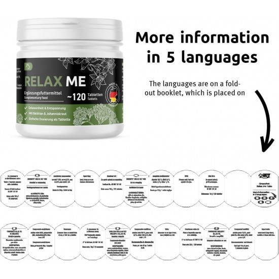 GreenPet - Relax Me, 120 Tablets - Sedative for Dogs, Extra Strong, for Anxiety, Stress, Car journeys & travelling - to soothe and relax, Valerian, St. John's Wort - Made in Germany GreenPet - Relax Me, 120 Tablets - Sedative for Dogs, Extra Strong, for Anxiety, Stress, Car journeys & travelling - to soothe and relax, Valerian, St. John's Wort - Made in Germany