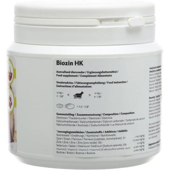 Holland Animal Care Biozin HK Nutritional Supplements, 250 g Holland Animal Care Biozin HK Nutritional Supplements, 250 g