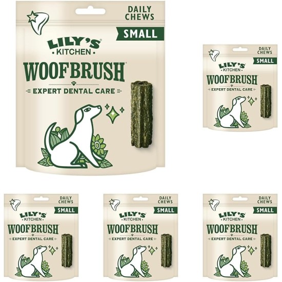 Lily's Kitchen Woofbrush Natural Treats for Adult Dogs Dental Care Chew Snack - Medium Dog (1 Pack of 7 Chews - 28 g) Lily's Kitchen Woofbrush Natural Treats for Adult Dogs Dental Care Chew Snack - Medium Dog (1 Pack of 7 Chews - 28 g)