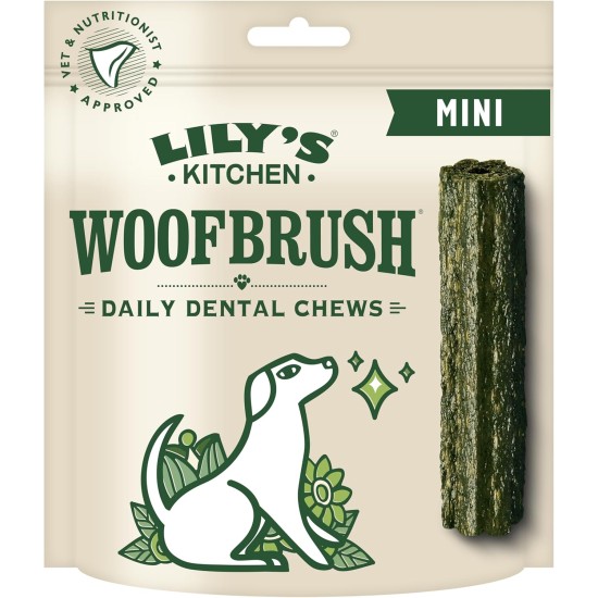 Lily's Kitchen Woofbrush Natural Treats for Adult Dogs Dental Care Chew Snack - Medium Dog (1 Pack of 7 Chews - 28 g) Lily's Kitchen Woofbrush Natural Treats for Adult Dogs Dental Care Chew Snack - Medium Dog (1 Pack of 7 Chews - 28 g)