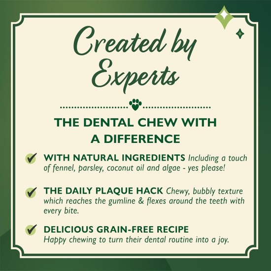 Lily's Kitchen Woofbrush Natural Treats for Adult Dogs Dental Care Chew Snack - Medium Dog (1 Pack of 7 Chews - 28 g) Lily's Kitchen Woofbrush Natural Treats for Adult Dogs Dental Care Chew Snack - Medium Dog (1 Pack of 7 Chews - 28 g)