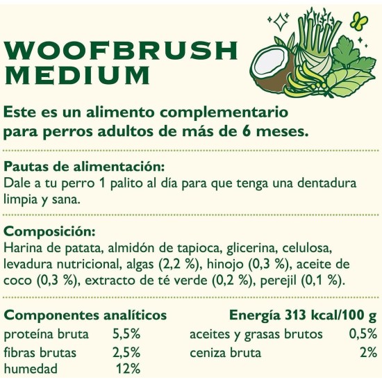 Lily's Kitchen Woofbrush Natural Treats for Adult Dogs Dental Care Chew Snack - Medium Dog (1 Pack of 7 Chews - 28 g) Lily's Kitchen Woofbrush Natural Treats for Adult Dogs Dental Care Chew Snack - Medium Dog (1 Pack of 7 Chews - 28 g)