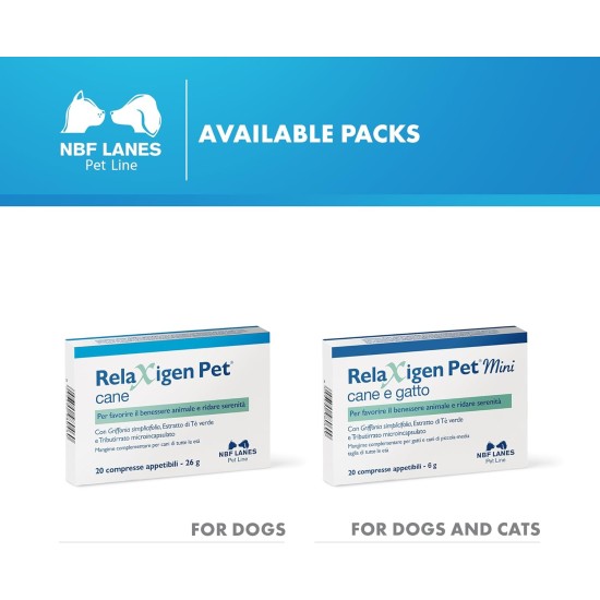 NBF Lanes Relaxing Pet Dog, 20 Tablets to Promote Well-being and Restoring Calm, for Medium to Large Dogs NBF Lanes Relaxing Pet Dog, 20 Tablets to Promote Well-being and Restoring Calm, for Medium to Large Dogs