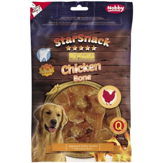 Nobby StarSnack Barbecue Chicken Bone Approx. 8.5 cm, Approx. 120 g Nobby StarSnack Barbecue Chicken Bone Approx. 8.5 cm, Approx. 120 g