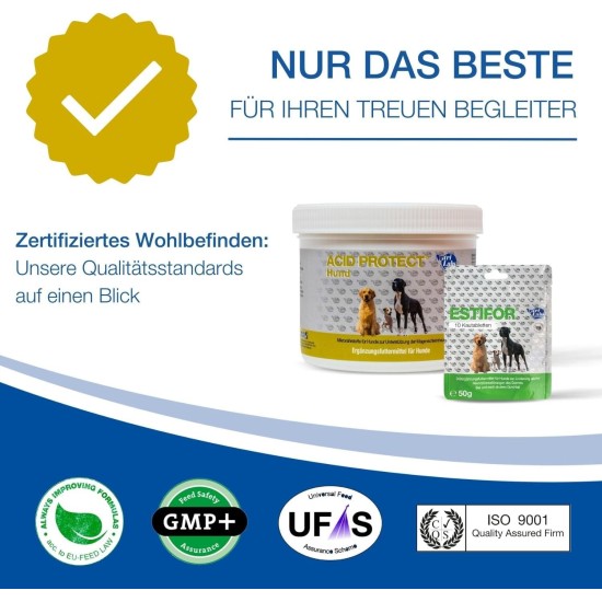 NutriLabs Acid Protect® Chewable Tablets for Dogs Pack of 100 - Gastric Herb Tablets with Montmorillonite, Psyllium, Marshmallow, Zinc, etc. - Health Products for Dogs - Food Supplement Dog NutriLabs Acid Protect® Chewable Tablets for Dogs Pack of 100 - Gastric Herb Tablets with Montmorillonite, Psyllium, Marshmallow, Zinc, etc. - Health Products for Dogs - Food Supplement Dog