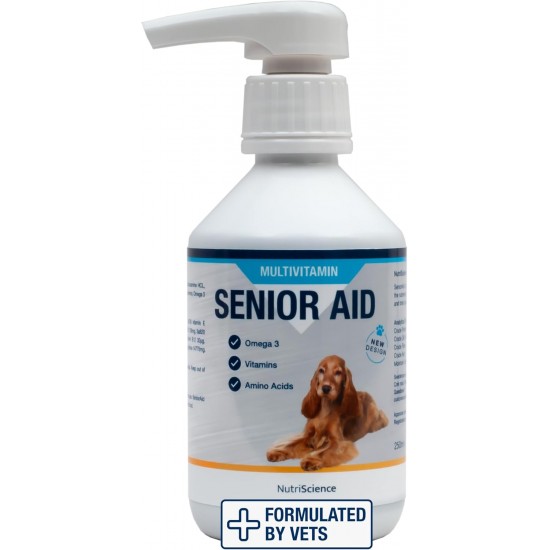 Nutriscience NutriScience SeniorAid Multivitamin for Older Dogs and Cats Liquid 250ml Nutriscience NutriScience SeniorAid Multivitamin for Older Dogs and Cats Liquid 250ml