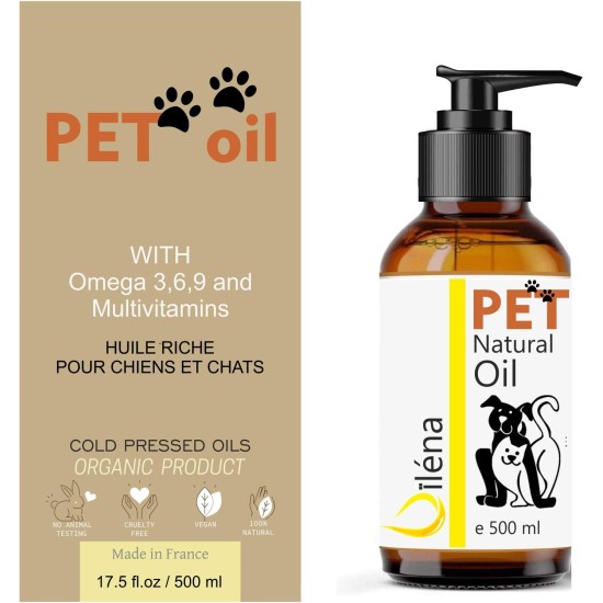 Oïléna - Organic 6-in-1 Pet Oil | Rich in Omega 3, 6, 9 and Vitamin E | Supports Immune System and Energy | For Healthy Skin and Coat | Ideal for Dogs and Cats of All Ages 2000ml Oïléna - Organic 6-in-1 Pet Oil | Rich in Omega 3, 6, 9 and Vitamin E | Supports Immune System and Energy | For Healthy Skin and Coat | Ideal for Dogs and Cats of All Ages 2000ml