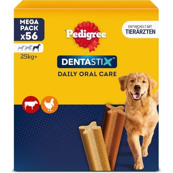 Pedigree DentaStix Daily Oral Care Dental Treat for Medium Dogs - Chicken & Beef Flavoured Dog Treats for Every Day - 1 x 56 Pieces Pedigree DentaStix Daily Oral Care Dental Treat for Medium Dogs - Chicken & Beef Flavoured Dog Treats for Every Day - 1 x 56 Pieces
