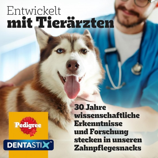 Pedigree DentaStix Daily Oral Care Dental Treat for Medium Dogs - Chicken & Beef Flavoured Dog Treats for Every Day - 1 x 56 Pieces Pedigree DentaStix Daily Oral Care Dental Treat for Medium Dogs - Chicken & Beef Flavoured Dog Treats for Every Day - 1 x 56 Pieces