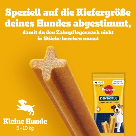 Pedigree DentaStix Daily Oral Care Small Dog Dental Treat - Chicken & Beef Flavoured Dog Treats for Every Day - 1 x 56 Pieces Pedigree DentaStix Daily Oral Care Small Dog Dental Treat - Chicken & Beef Flavoured Dog Treats for Every Day - 1 x 56 Pieces