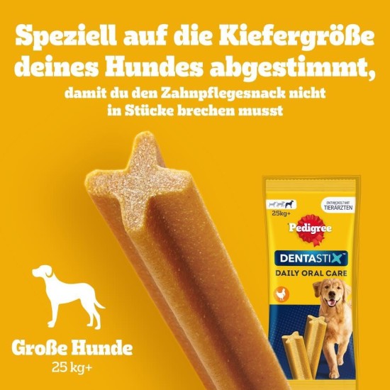 Pedigree DentaStix Daily Oral Care dental care snack for large dogs - dog treats with chicken & beef flavor for every day - 1 x 112 pieces (packaging may vary) Pedigree DentaStix Daily Oral Care dental care snack for large dogs - dog treats with chicken & beef flavor for every day - 1 x 112 pieces (packaging may vary)