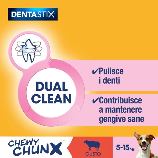 Pedigree Dentastix Chewy Chunx Beef Tooth Snack for Small Dogs, 5 Bags of 68g Pedigree Dentastix Chewy Chunx Beef Tooth Snack for Small Dogs, 5 Bags of 68g