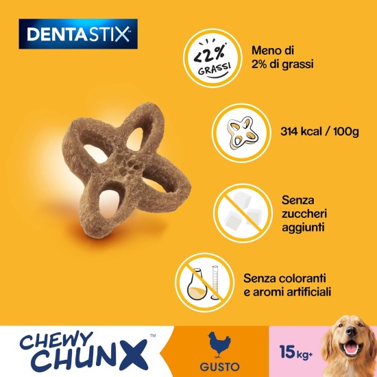 Pedigree Dentastix Chewy Chunx Beef Tooth Snack for Small Dogs, 5 Bags of 68g Pedigree Dentastix Chewy Chunx Beef Tooth Snack for Small Dogs, 5 Bags of 68g