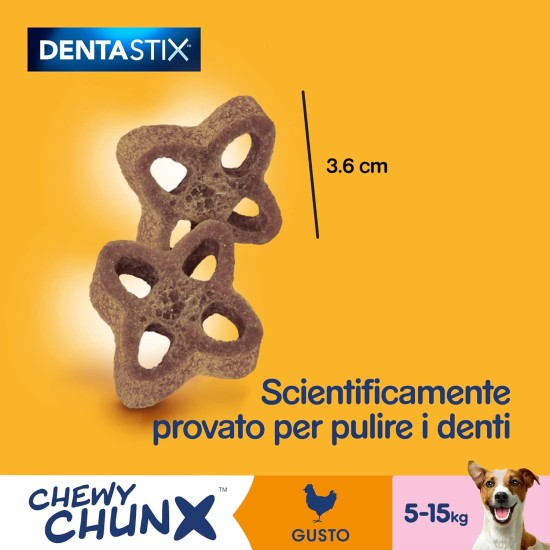 Pedigree Dentastix Chewy Chunx Beef Tooth Snack for Small Dogs, 5 Bags of 68g Pedigree Dentastix Chewy Chunx Beef Tooth Snack for Small Dogs, 5 Bags of 68g