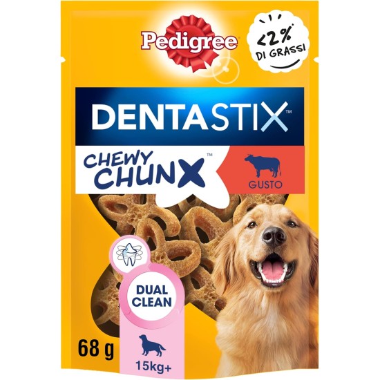 Pedigree Dentastix Chewy Chunx Beef Tooth Snack for Small Dogs, 5 Bags of 68g Pedigree Dentastix Chewy Chunx Beef Tooth Snack for Small Dogs, 5 Bags of 68g