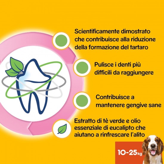Pedigree Dentastix Fresh 112 Oral Hygiene Snack (Medium Dog 10-25kg) 180g 28 Pieces - 4 Packs of 28 (112 Total) Pedigree Dentastix Fresh 112 Oral Hygiene Snack (Medium Dog 10-25kg) 180g 28 Pieces - 4 Packs of 28 (112 Total)