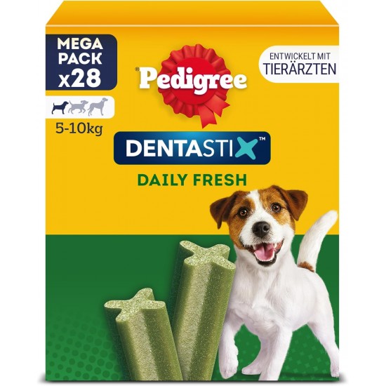 Pedigree Dog Snacks Dog Treats Dentastix Daily Fresh Dental Care, 4 x (4 x 7 Sticks / 110 g), 1.76 kg Pedigree Dog Snacks Dog Treats Dentastix Daily Fresh Dental Care, 4 x (4 x 7 Sticks / 110 g), 1.76 kg