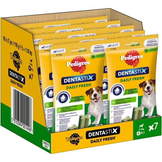 Pedigree Dog Snacks Dog Treats Dentastix Daily Fresh Dental Care, 4 x (4 x 7 Sticks / 110 g), 1.76 kg Pedigree Dog Snacks Dog Treats Dentastix Daily Fresh Dental Care, 4 x (4 x 7 Sticks / 110 g), 1.76 kg