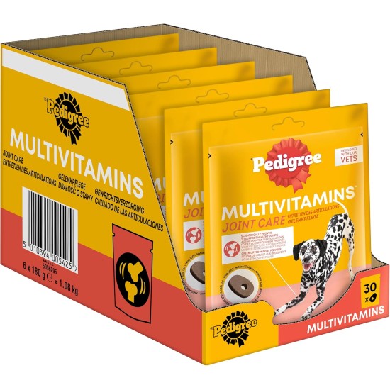 Pedigree Multivitamins Immune System Dog Treats, 30 Soft Dog Treats, 6 x 180 g, Supplements to Support the Immune System, Easy Feeding Pedigree Multivitamins Immune System Dog Treats, 30 Soft Dog Treats, 6 x 180 g, Supplements to Support the Immune System, Easy Feeding