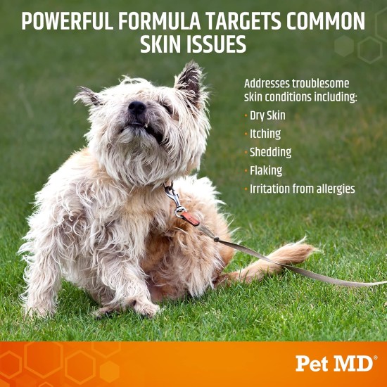 Pet MD Omega 3 for Dogs and Cats, Cod Liver Oil + Salmon Oil for Dogs, Fur and Skin Care for Cats, Vitamins for Dogs, Liquid Fish Oil for Cats - Anti-Inflammatory for Dogs, 250 ml Pet MD Omega 3 for Dogs and Cats, Cod Liver Oil + Salmon Oil for Dogs, Fur and Skin Care for Cats, Vitamins for Dogs, Liquid Fish Oil for Cats - Anti-Inflammatory for Dogs, 250 ml