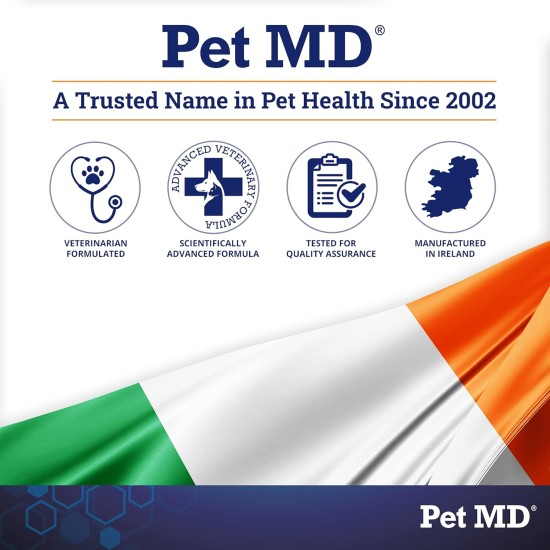 Pet MD Omega 3 for Dogs and Cats, Cod Liver Oil + Salmon Oil for Dogs, Fur and Skin Care for Cats, Vitamins for Dogs, Liquid Fish Oil for Cats - Anti-Inflammatory for Dogs, 250 ml Pet MD Omega 3 for Dogs and Cats, Cod Liver Oil + Salmon Oil for Dogs, Fur and Skin Care for Cats, Vitamins for Dogs, Liquid Fish Oil for Cats - Anti-Inflammatory for Dogs, 250 ml