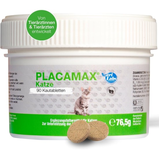 Placamax® Cat Tablets Pack of 90 - Health Products for Cats - Digestive Tablets Cat - Dietary Supplement for Cats - Cat Supplement with Pancreas Powder and Much More Placamax® Cat Tablets Pack of 90 - Health Products for Cats - Digestive Tablets Cat - Dietary Supplement for Cats - Cat Supplement with Pancreas Powder and Much More