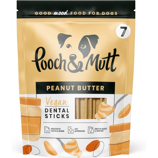 Pooch & Mutt - Training Dental Sticks for Dogs Peanut Butter Flavoured 1 Pack of 7 Sticks Pooch & Mutt - Training Dental Sticks for Dogs Peanut Butter Flavoured 1 Pack of 7 Sticks