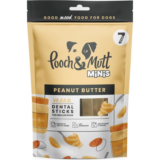 Pooch & Mutt - Training Dental Sticks for Dogs Peanut Butter Flavoured 1 Pack of 7 Sticks Pooch & Mutt - Training Dental Sticks for Dogs Peanut Butter Flavoured 1 Pack of 7 Sticks